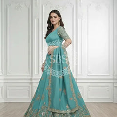 Pure Cosmos silk Handwork Lehenga