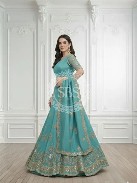Pure Cosmos silk Handwork Lehenga