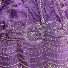 PURE COSMOS TISSUE HANDWORK GOTA PATTI LEHENGA