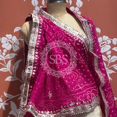 Pure Cosmos tissue Handwork Peacock Lehenga with Pure Georgette kacchi patti dupatta