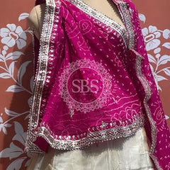Pure Cosmos tissue Handwork Peacock Lehenga with Pure Georgette kacchi patti dupatta