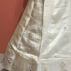 Pure Cosmos tissue Handwork Peacock Lehenga with Pure Georgette kacchi patti dupatta