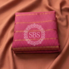 Pure Cotton Saree Pink / Free Size