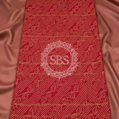 Pure Cotton Saree Red / Free Size