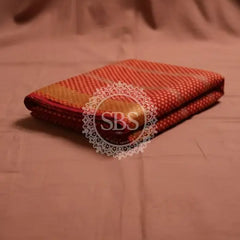 Pure Cotton Saree Red / Free Size