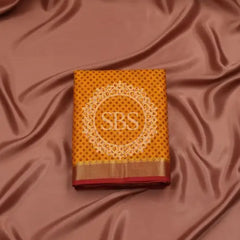 Pure Cotton Saree Yellow / Free Size