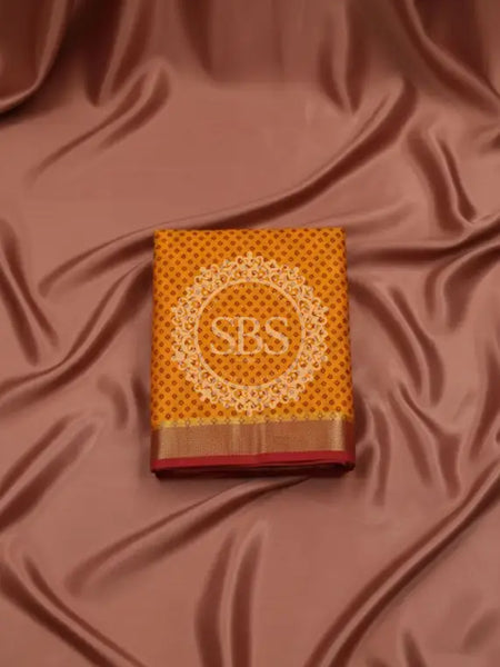 Pure Cotton Saree Yellow / Free Size