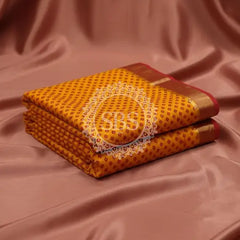 Pure Cotton Saree Yellow / Free Size