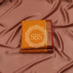 Pure Cotton Saree Yellow / Free Size