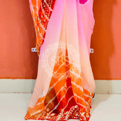 PURE DIAMOND CHIFFON PITTAN WORK SAREE