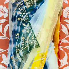 PURE DIAMOND CHIFFON PITTAN WORK SAREE