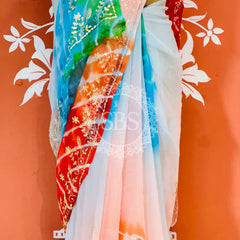 PURE DIAMOND CHIFFON PITTAN WORK SAREE