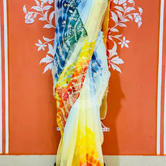 PURE DIAMOND CHIFFON PITTAN WORK SAREE