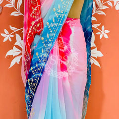 PURE DIAMOND CHIFFON PITTAN WORK SAREE