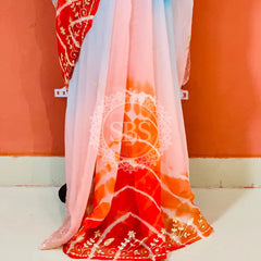 PURE DIAMOND CHIFFON PITTAN WORK SAREE