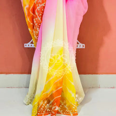 PURE DIAMOND CHIFFON PITTAN WORK SAREE