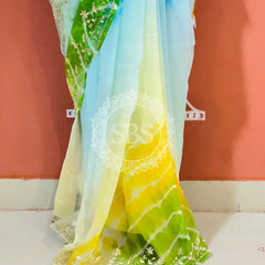 PURE DIAMOND CHIFFON PITTAN WORK SAREE