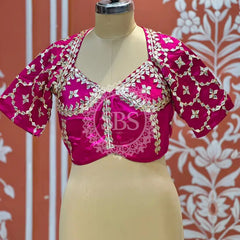 PURE DIAMOND CHIFFON SAREE WITH AANGI BLOUSE