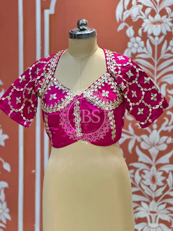 PURE DIAMOND CHIFFON SAREE WITH AANGI BLOUSE