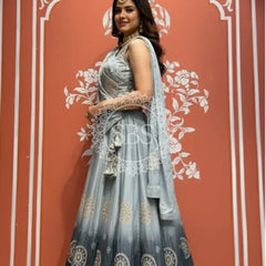 Pure Gazi Satin Silk Gota Mandana Lehenga