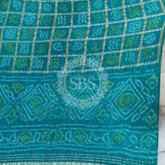 PURE GAZI SATIN SILK SAREE Blue / Free Size