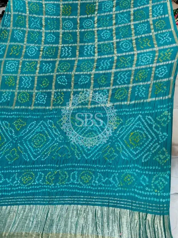 PURE GAZI SATIN SILK SAREE Blue / Free Size