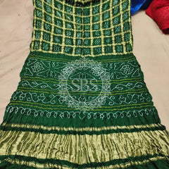 PURE GAZI SATIN SILK SAREE Green / Free Size