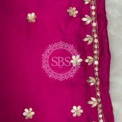 PURE GAZI SILK BHANDEJ LEHENGA