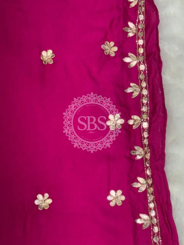 PURE GAZI SILK BHANDEJ LEHENGA