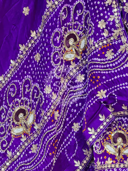 PURE GAZI SILK BHANDEJ LEHENGA