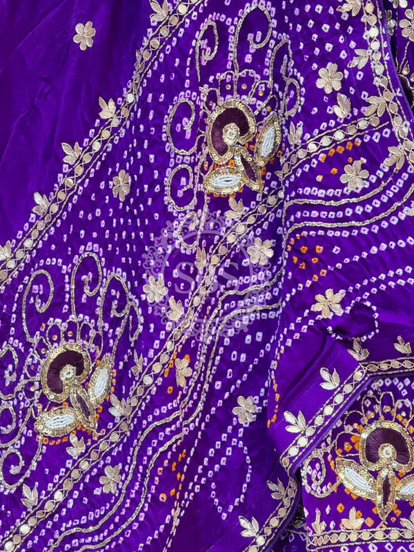 PURE GAZI SILK BHANDEJ LEHENGA