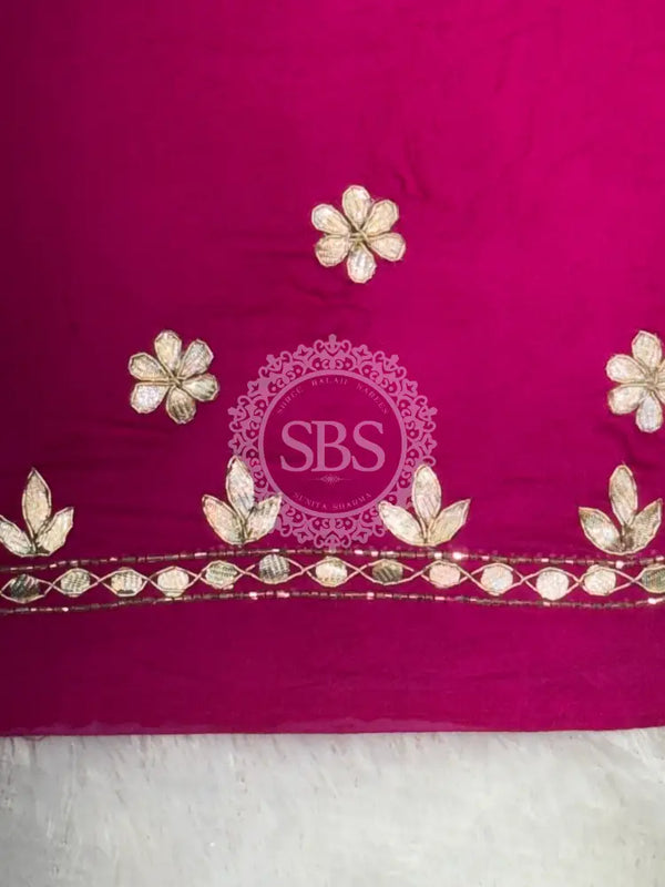 PURE GAZI SILK BHANDEJ LEHENGA