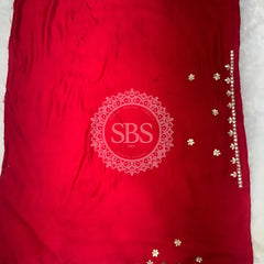 PURE GAZI SILK BHANDEJ LEHENGA