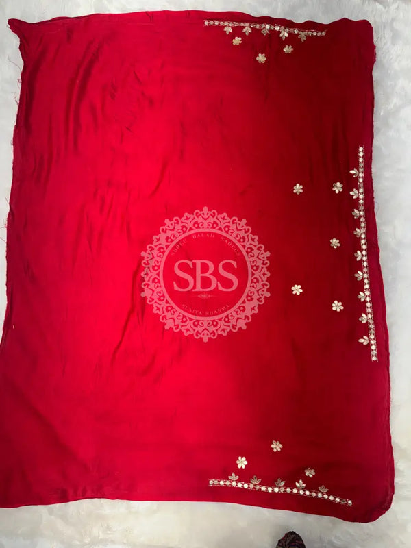 PURE GAZI SILK BHANDEJ LEHENGA