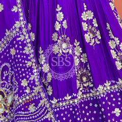 PURE GAZI SILK BHANDEJ LEHENGA