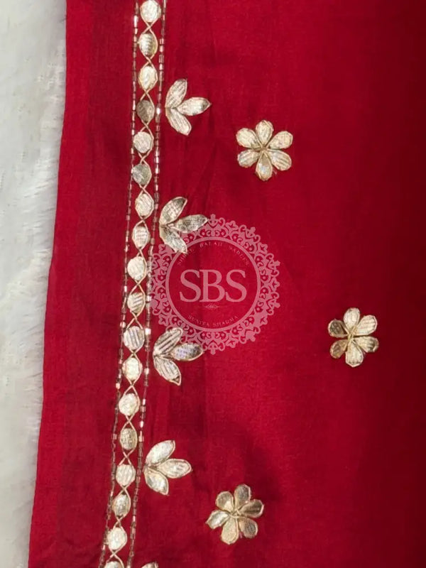 PURE GAZI SILK BHANDEJ LEHENGA