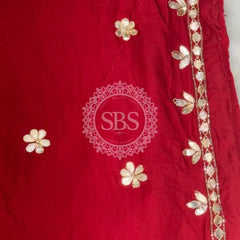 PURE GAZI SILK BHANDEJ LEHENGA