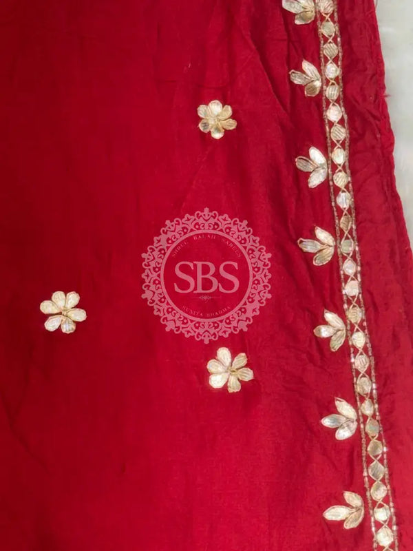 PURE GAZI SILK BHANDEJ LEHENGA