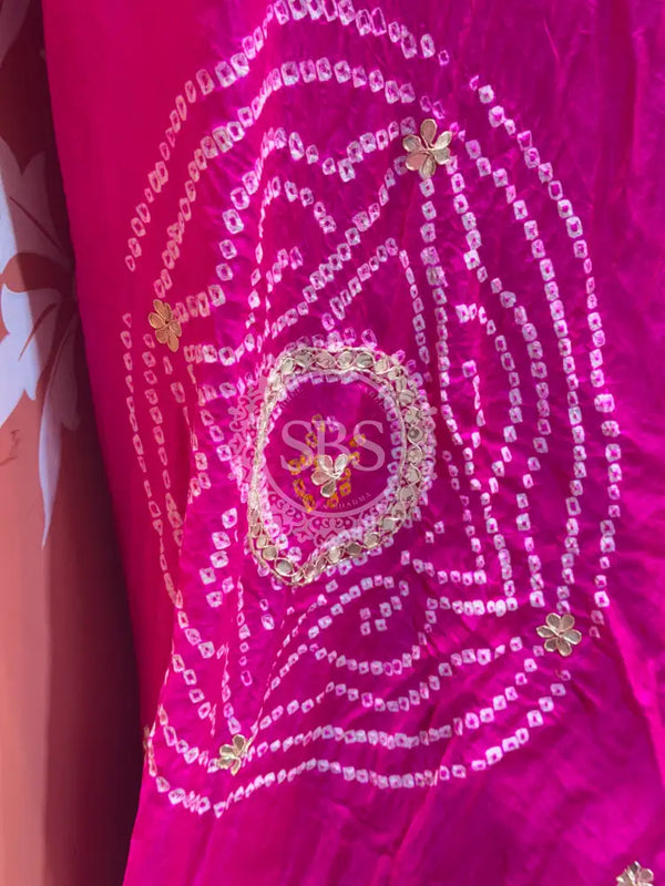PURE GAZI SILK BHANDEJ LEHENGA