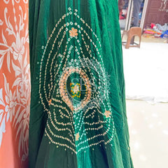 PURE GAZI SILK BHANDEJ LEHENGA