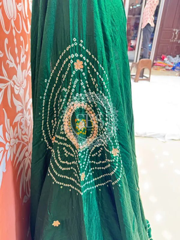 PURE GAZI SILK BHANDEJ LEHENGA