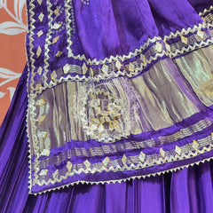 PURE GAZI SILK GOTA PATTI LEHENGA