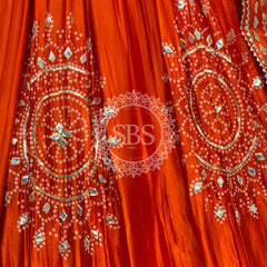 PURE GAZI SILK GOTA PATTI LEHENGA