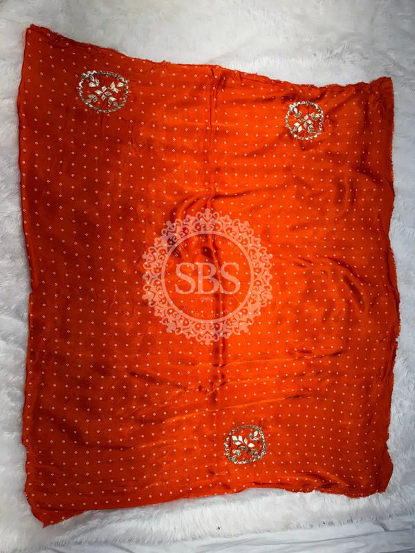 PURE GAZI SILK GOTA PATTI LEHENGA