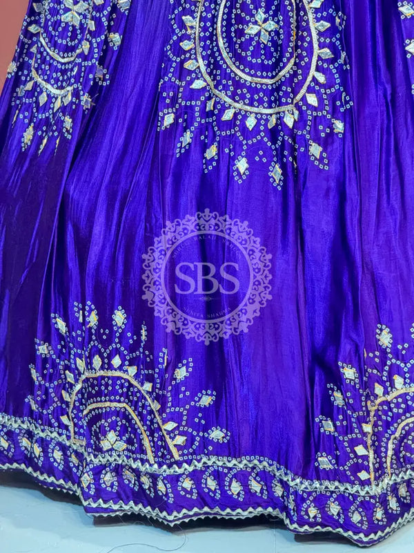 PURE GAZI SILK GOTA PATTI LEHENGA