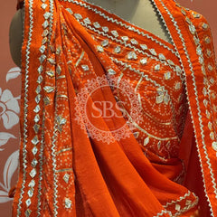 PURE GAZI SILK GOTA PATTI LEHENGA