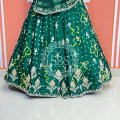 PURE GAZI SILK HANDWORK GOTA PATTI LEHENGA