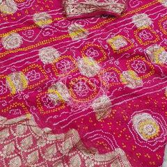 PURE GEORGETTE BHANDEJ SAREE