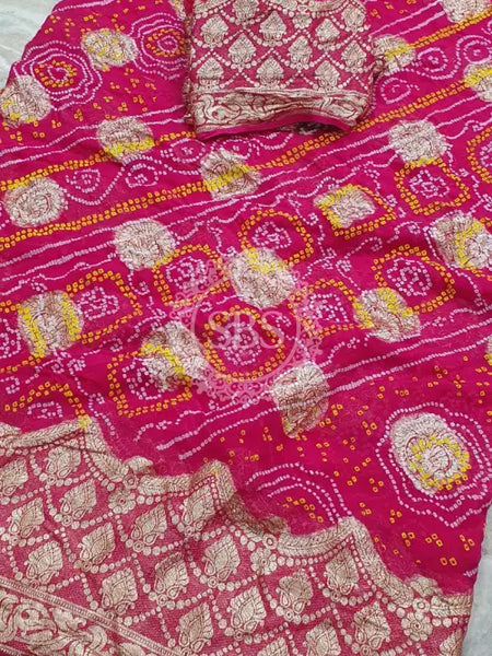 PURE GEORGETTE BHANDEJ SAREE