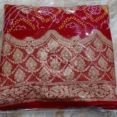 PURE GEORGETTE BHANDEJ SAREE